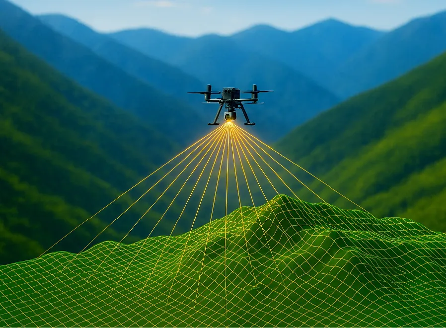 UAV×レーザースキャナ、UAV×3D解析。先端技術の融合で広がる可能性。